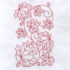 Picture of Maple Leaf Redwork Machine Embroidery Design