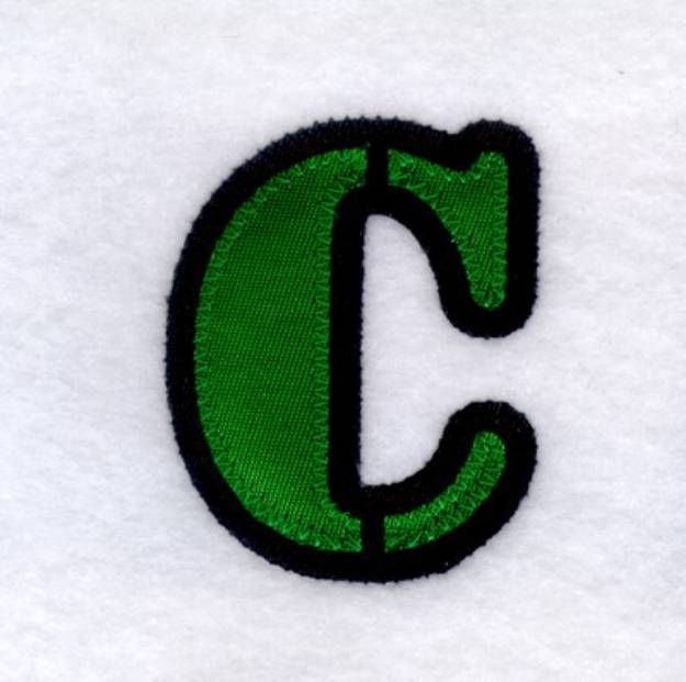 Picture of C - Stencil Applique Machine Embroidery Design