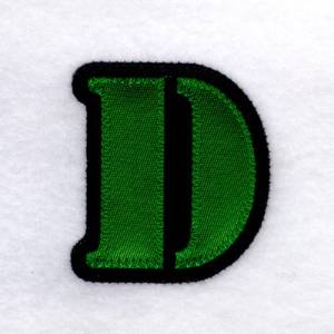Picture of D - Stencil Applique Machine Embroidery Design