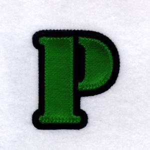 Picture of P - Stencil Applique Machine Embroidery Design