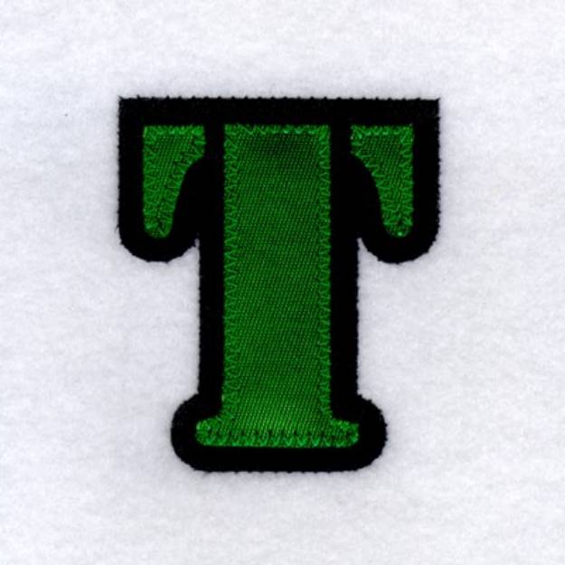 Picture of T - Stencil Applique Machine Embroidery Design