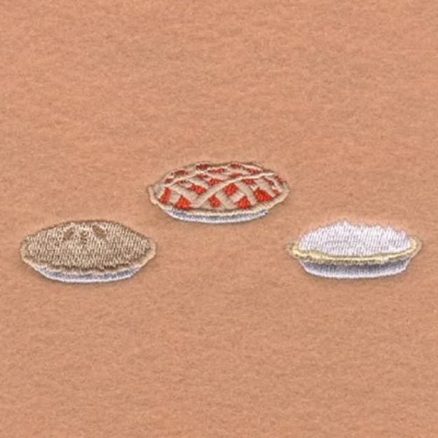 Picture of Three Pies Machine Embroidery Design