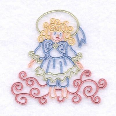 Doll Swirl Machine Embroidery Design