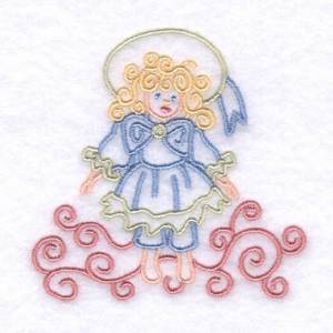 Picture of Doll Swirl Machine Embroidery Design