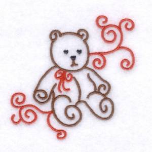 Picture of Bear Swirl Machine Embroidery Design