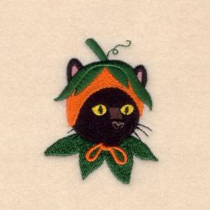 Picture of Pumpkin Cat Machine Embroidery Design
