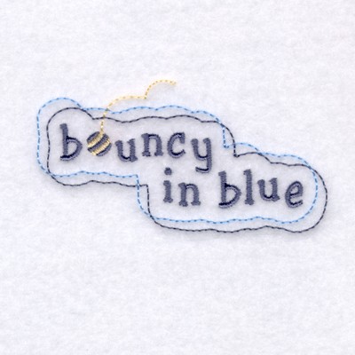Bouncy in Blue Machine Embroidery Design