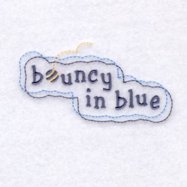 Picture of Bouncy in Blue Machine Embroidery Design