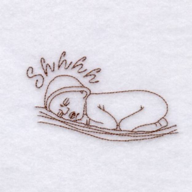 Picture of Shhhh Sleeping Machine Embroidery Design