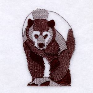 Picture of Bear Toile Machine Embroidery Design