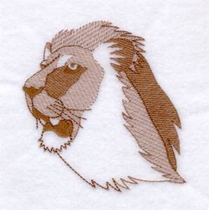 Picture of Lion Toile Machine Embroidery Design