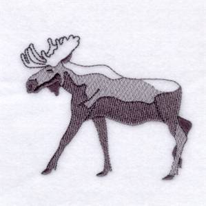 Picture of Moose Toile Machine Embroidery Design