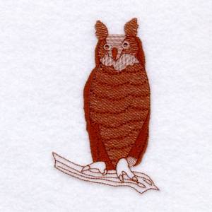 Picture of Owl Toile Machine Embroidery Design