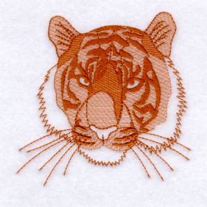Picture of Tiger Toile Machine Embroidery Design