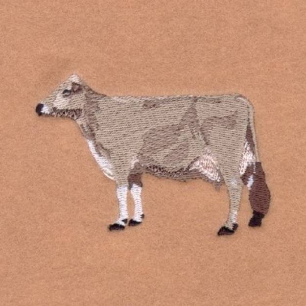 Picture of Brown Swiss Cow Machine Embroidery Design