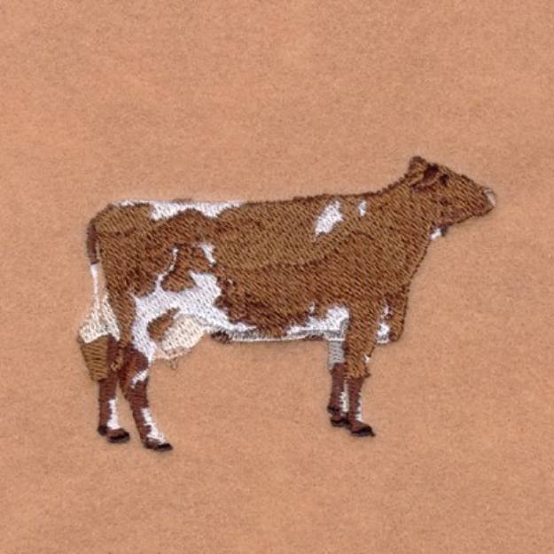 Picture of Milking Shorthorn Cow Machine Embroidery Design