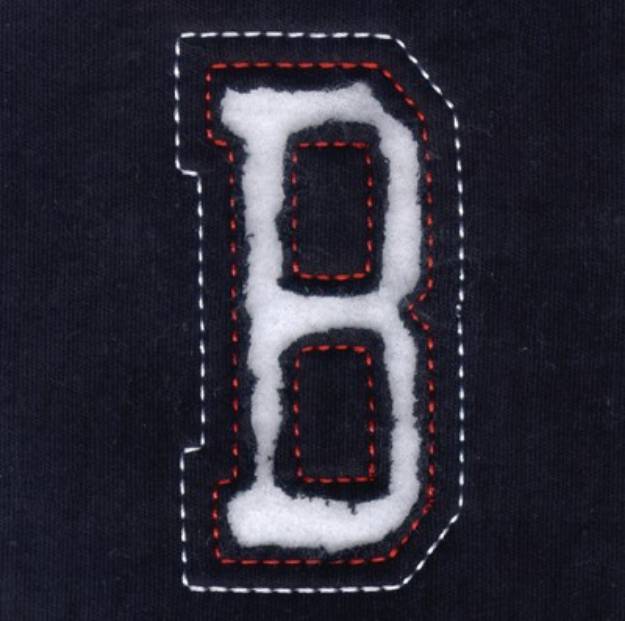 Picture of B - Cutout Letters Machine Embroidery Design