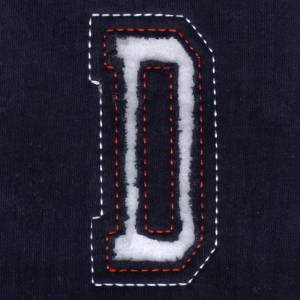 Picture of D - Cutout Letters Machine Embroidery Design