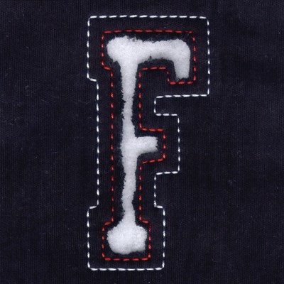 F - Cutout Letters Machine Embroidery Design