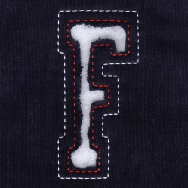 Picture of F - Cutout Letters Machine Embroidery Design