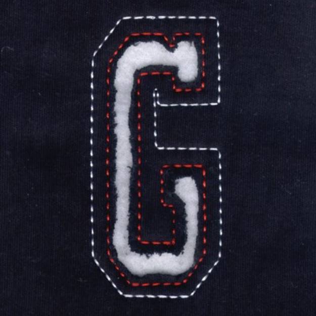 Picture of G - Cutout Letters Machine Embroidery Design