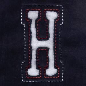 Picture of H - Cutout Letters Machine Embroidery Design