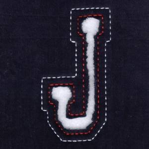 Picture of J - Cutout Letters Machine Embroidery Design