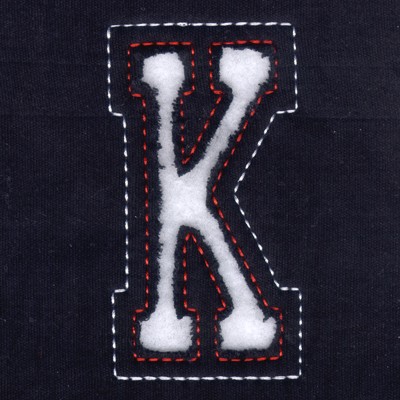K - Cutout Letters Machine Embroidery Design