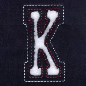Picture of K - Cutout Letters Machine Embroidery Design