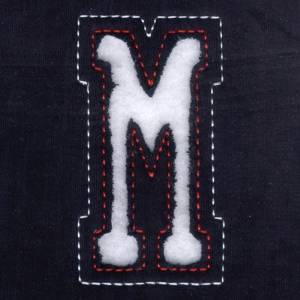 Picture of M - Cutout Letters Machine Embroidery Design