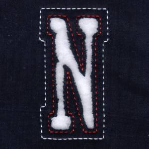 Picture of N - Cutout Letters Machine Embroidery Design