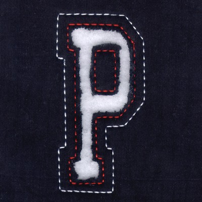 P - Cutout Letters Machine Embroidery Design