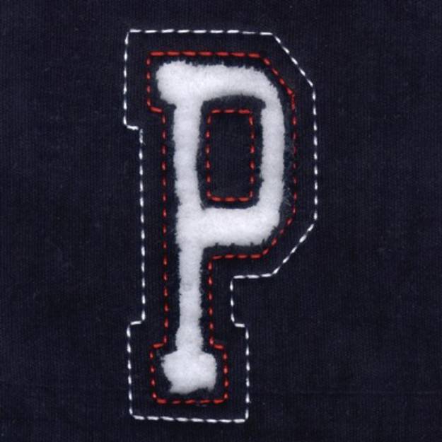 Picture of P - Cutout Letters Machine Embroidery Design