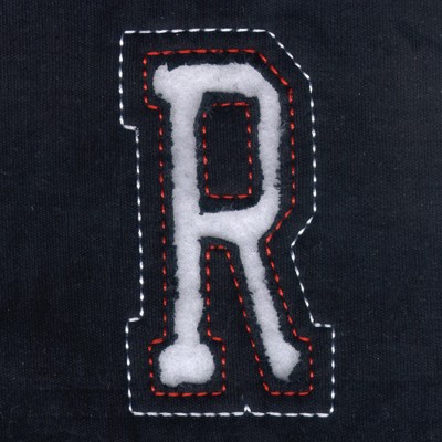 R - Cutout Letters Machine Embroidery Design