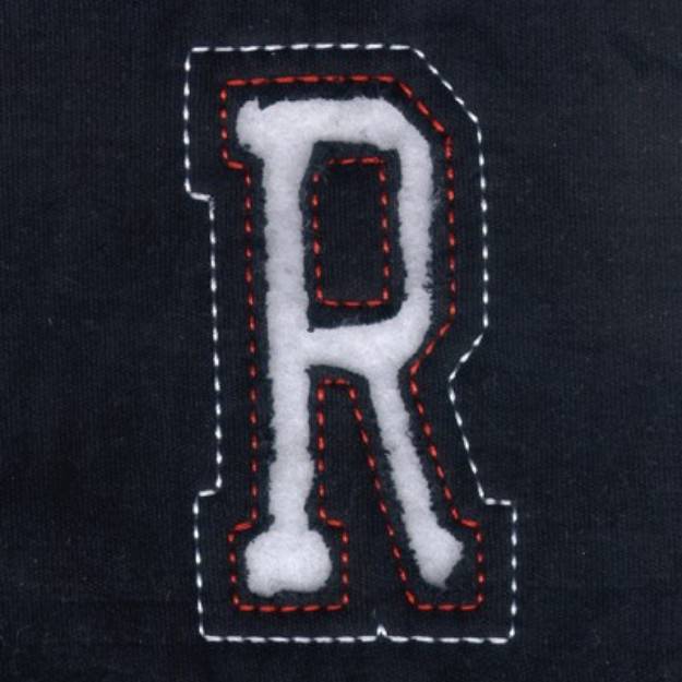 Picture of R - Cutout Letters Machine Embroidery Design