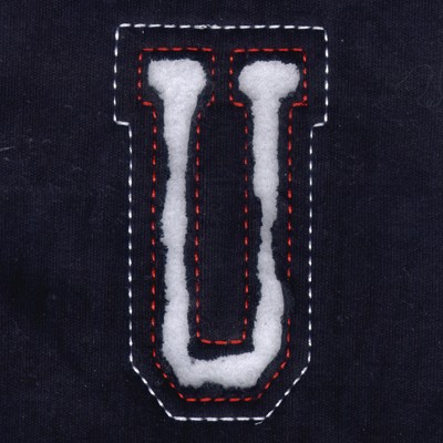 U - Cutout Letters Machine Embroidery Design