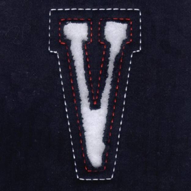 Picture of V - Cutout Letters Machine Embroidery Design