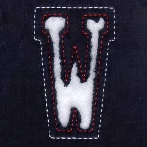 Picture of W - Cutout Letters Machine Embroidery Design