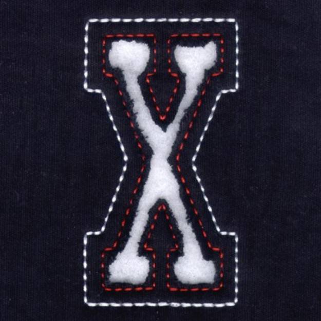 Picture of X - Cutout Letters Machine Embroidery Design