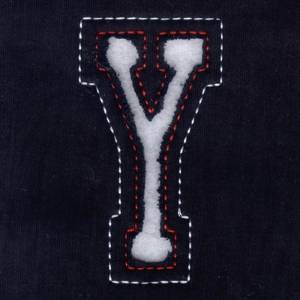 Picture of Y - Cutout Letters Machine Embroidery Design