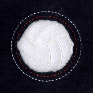 Picture of Volleyball Cutout Machine Embroidery Design