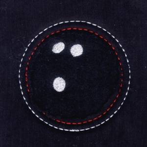 Picture of Bowling Ball Cutout Machine Embroidery Design