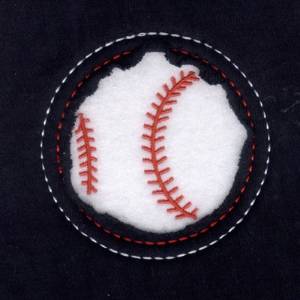 Picture of Baseball Cutout Machine Embroidery Design