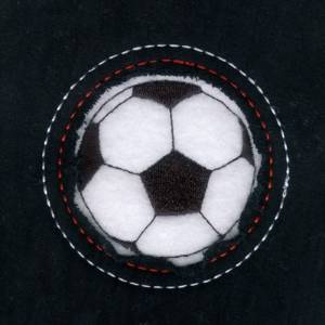 Picture of Soccer Ball Cutout Machine Embroidery Design