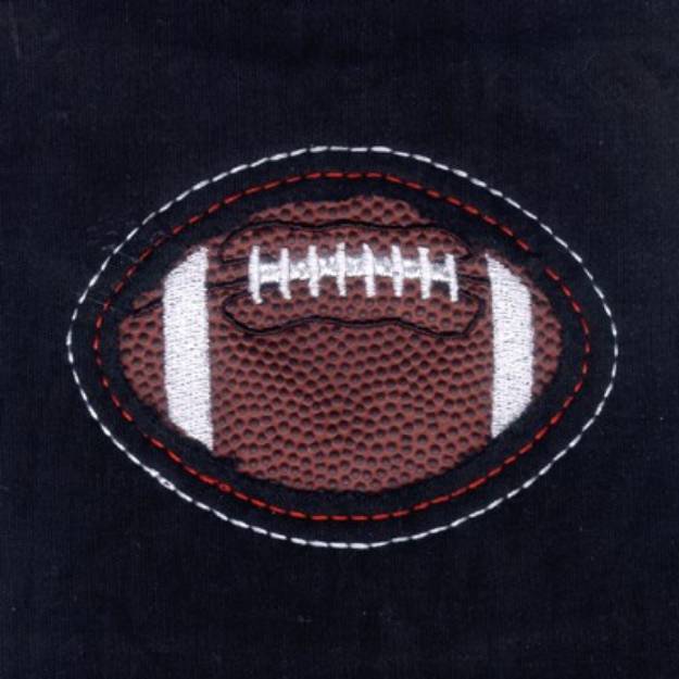 Picture of Football Cutout Machine Embroidery Design