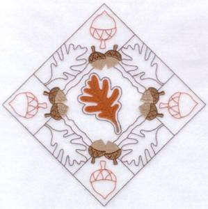 Picture of Acorn Diamond Machine Embroidery Design