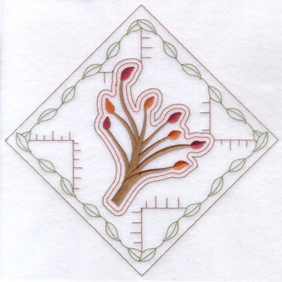 Branch Diamond Machine Embroidery Design