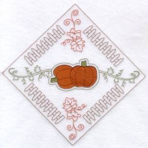 Picture of Pumpkin Diamond Machine Embroidery Design