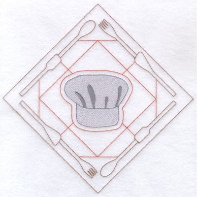 Chef Diamond Machine Embroidery Design