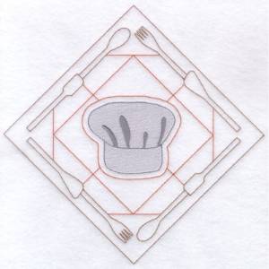 Picture of Chef Diamond Machine Embroidery Design